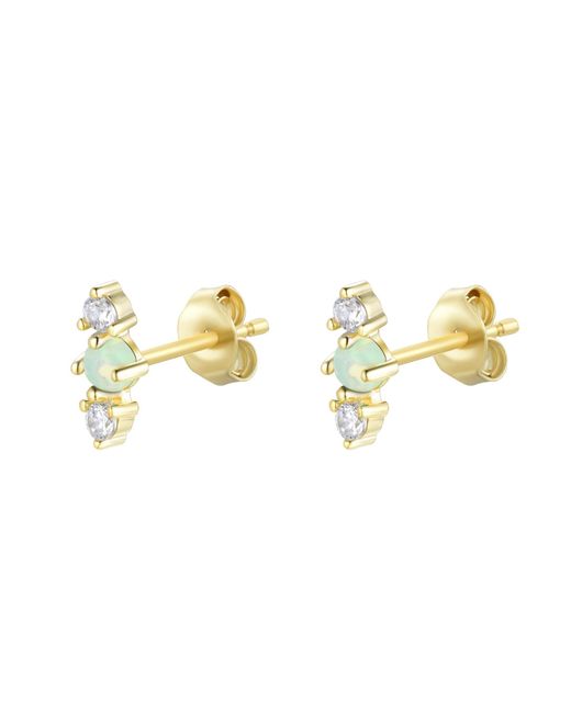 KAMARIA Blue Stars Align Opal Cluster Stud Earrings