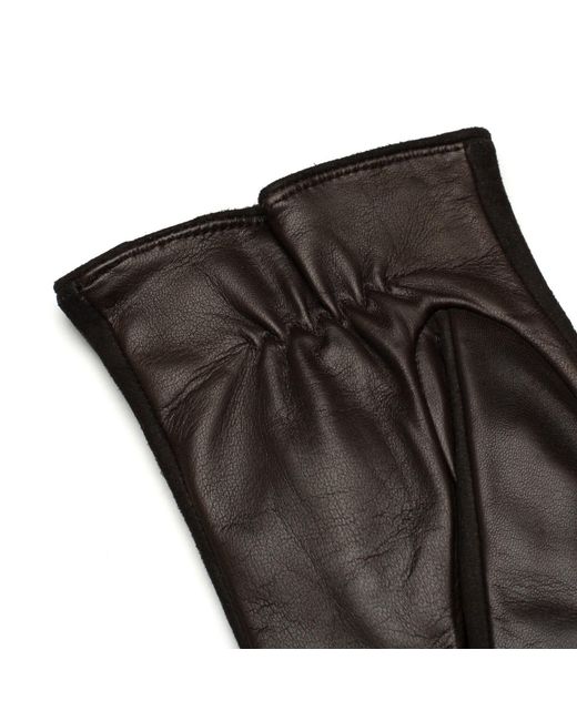1861 Glove Manufactory Black Sassari Nappa Leather Gloves for men