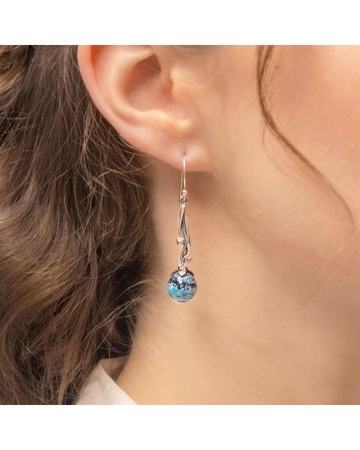 Isla Silver Blue Chalcedony Drop Earrings