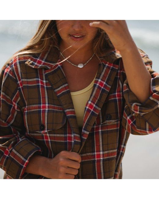 Ariko Brown Bucky Flannel Overshirt for men