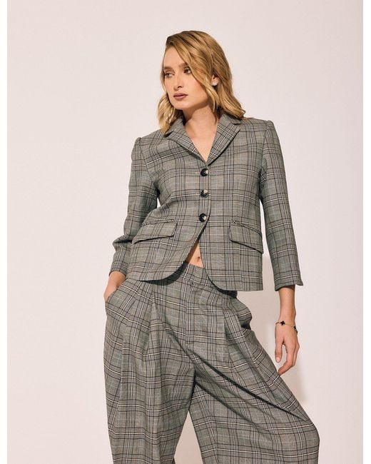 Lindsay Nicholas New York Gray Madison Avenue Jacket