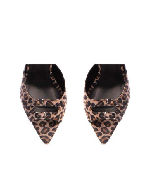 The 5Th Element Brown Myra Nude Leather Pointed Mules