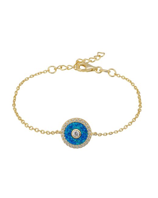 Latelita London Blue Mystique Amulet Turquoise Opalite Bracelet Gold