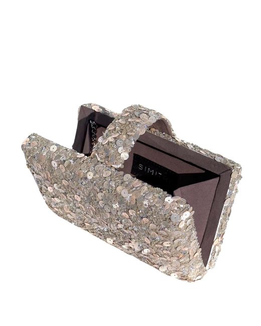 Simitri Gray Cloud Kitsch Clutch