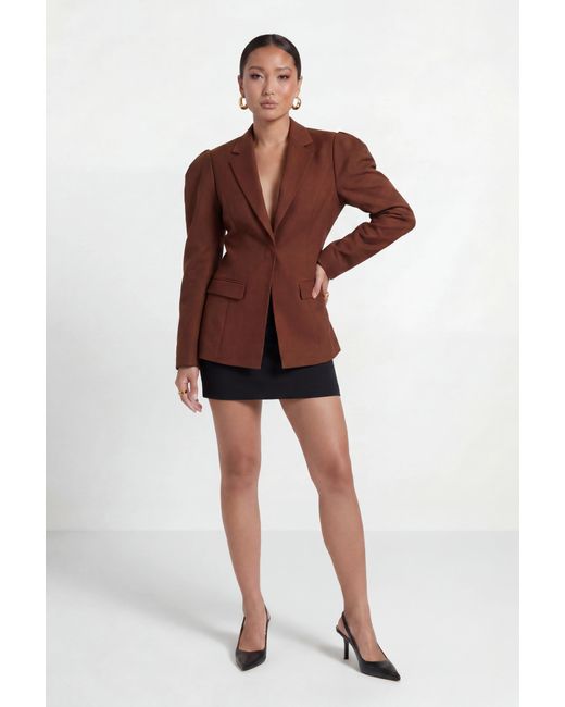 The Gt Atelier Orange Structured Blazer