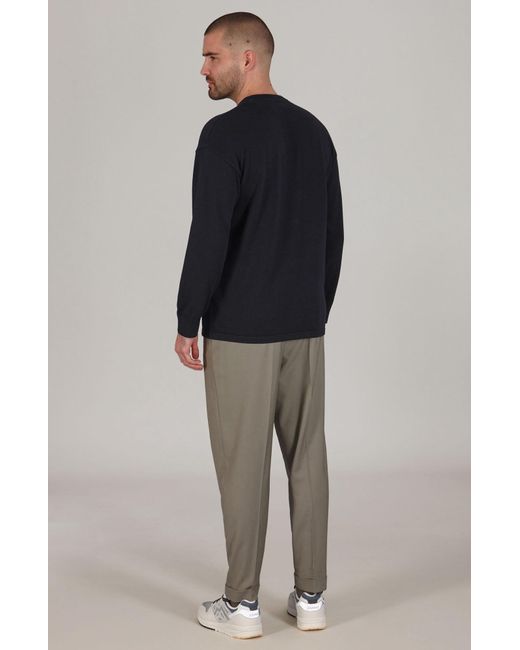 Paul James Knitwear Blue Lightweight Cotton Ollie Oversized Knitted Top for men