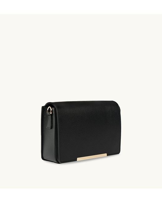 Apatchy London Black The Newbury Leather Crossbody Bag