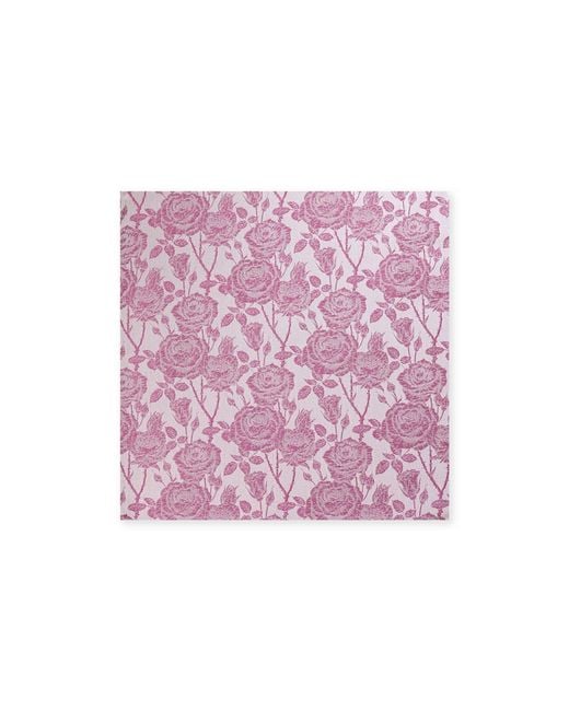Gresham Blake Pink Rose Pocket Square for men