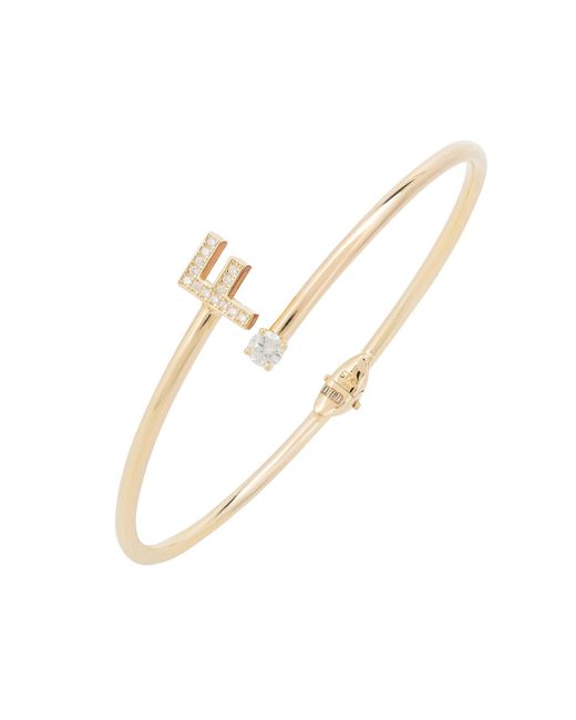Latelita London Metallic Initial Bangle F