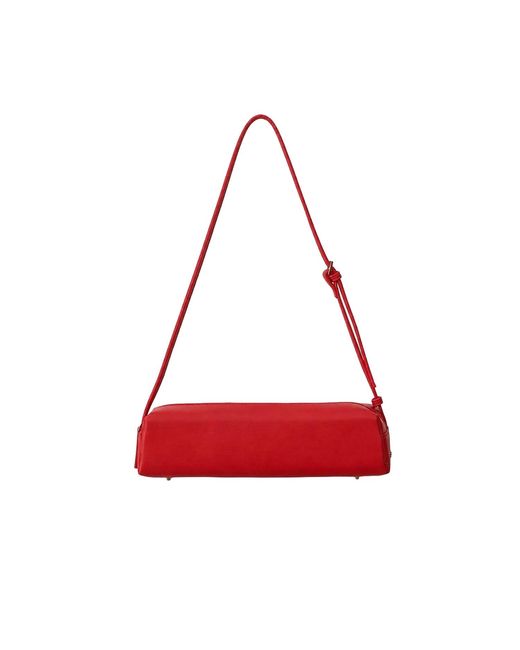 Sd Collection Red Mervie Baguette Bag