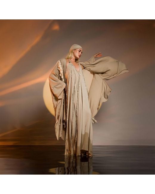 Zhenabia Natural Neutrals Sidra Poncho