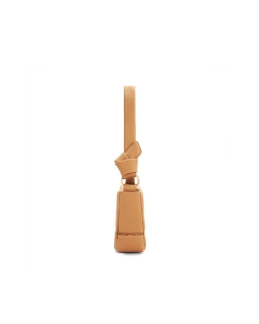 Orange Cube White Square Stitch Cushion Shoulder Bag