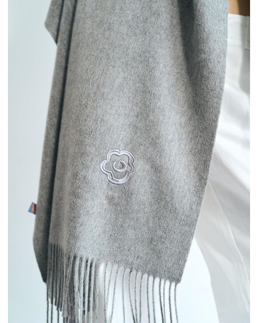 Lost Pattern Gray The Big Shawl Oversized Cashmere Wrap for men