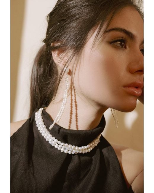 Lavani Jewels White Hana Pearl Earrings