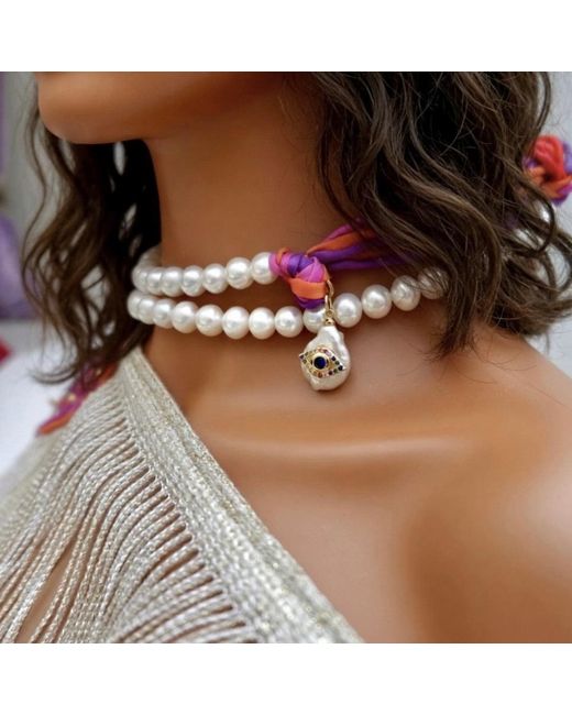 Persia Dona Jewelry Red Exotic Pearl Necklace