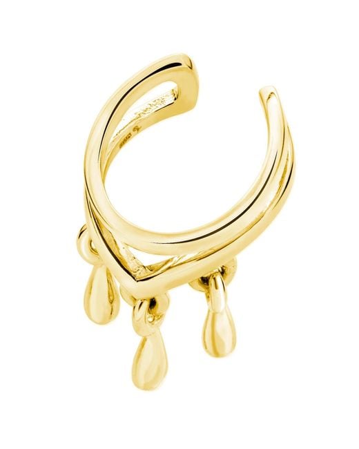 Lucy Quartermaine Metallic Tri Drop Ear Cuff