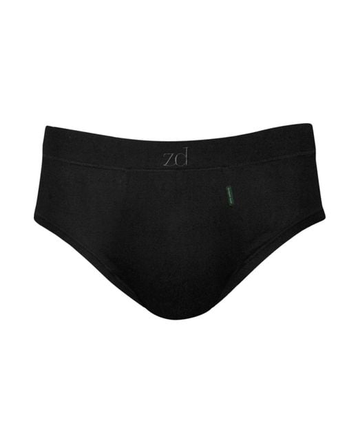 Zd - Zero Defects Black Mini Briefs Egyptian Cotton for men
