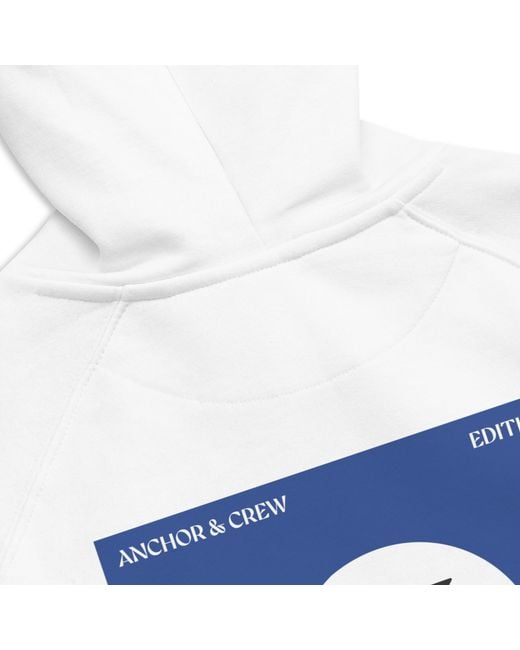 Anchor and Crew White Three Celeste Editions Organic Cotton Hoodie for men