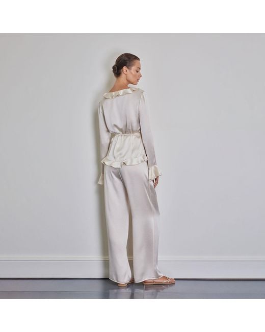 Anse Victorin Gray Emma Silk Pants