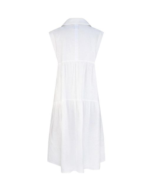 Dref White Campari Linen Dress