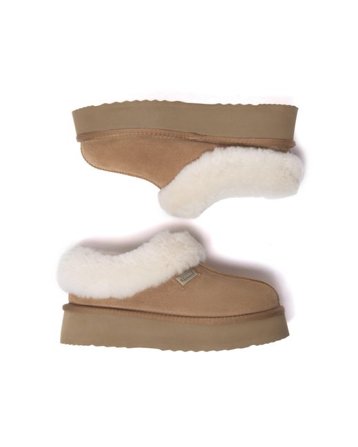 EverAu Australia Metallic Topknot Leather Slippers