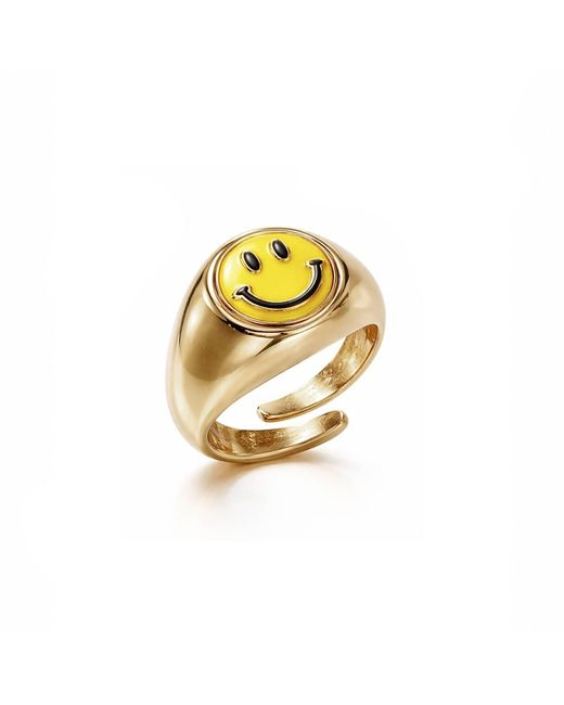 WHYAT Metallic Moody Hand-Painted Rotating Ring – Sterling, -Plated