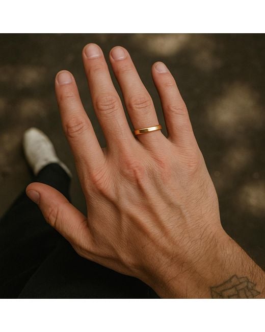 Unaloe Metallic Classic Smooth Sterling Band With Plating