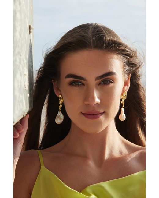 Adriana Pappas Designs Metallic Artsy Pearl Drops