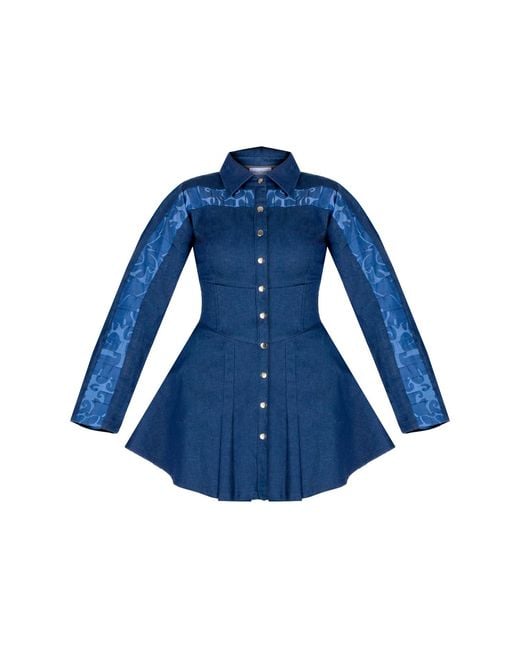 GUILLAUME ALEXANDRE Blue Kacey Dress