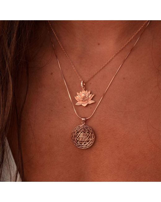 Seven Saints Metallic Awakened Lotus Necklace, Over Sterling