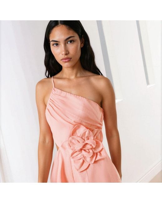 Yumi Kim Pink Lorna Coral Linen Romper