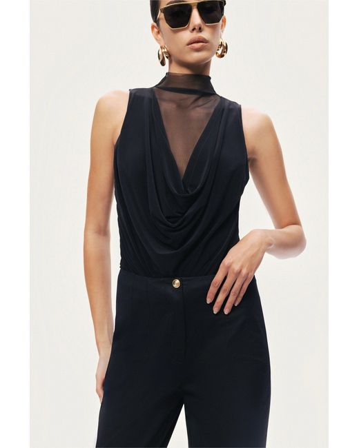 Nocturne Black Button Detail Pants