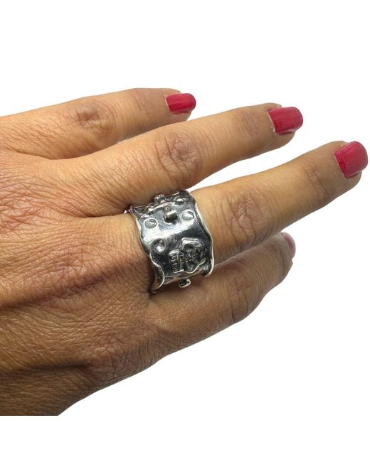 Tg-Jewellery by Tamara Gervasio Green Skulls And Bones Ring – Sterling