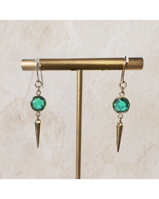Rachel Nathan White Classic Hook & Spike Earrings