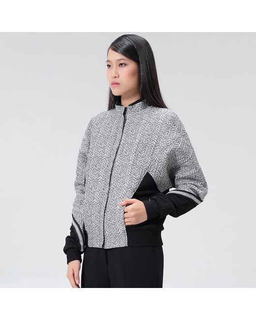 Smart and Joy Gray Bi-Color Bumper Jacket