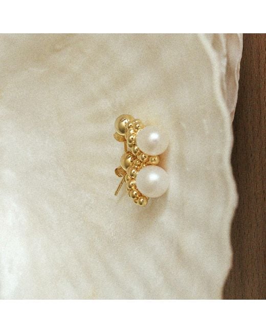 Martina Rozenberg Smira Jewelry Metallic Pearl Cascade Earrings