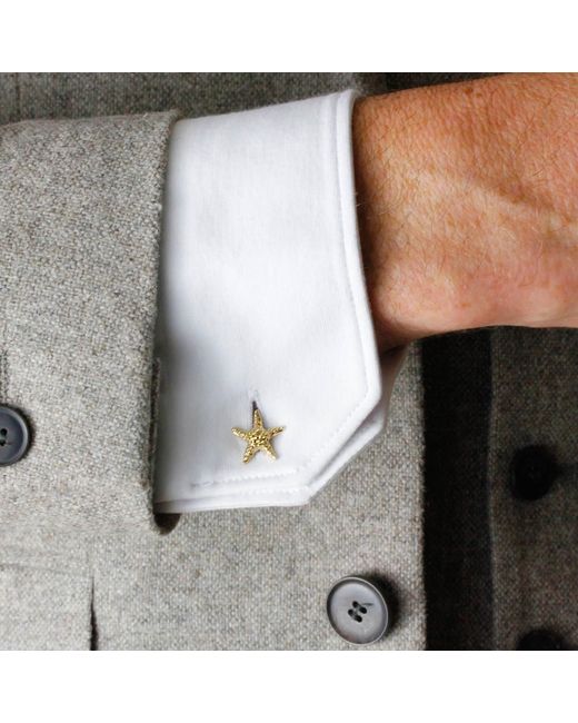 Lee Renee Metallic Starfish Cufflinks for men