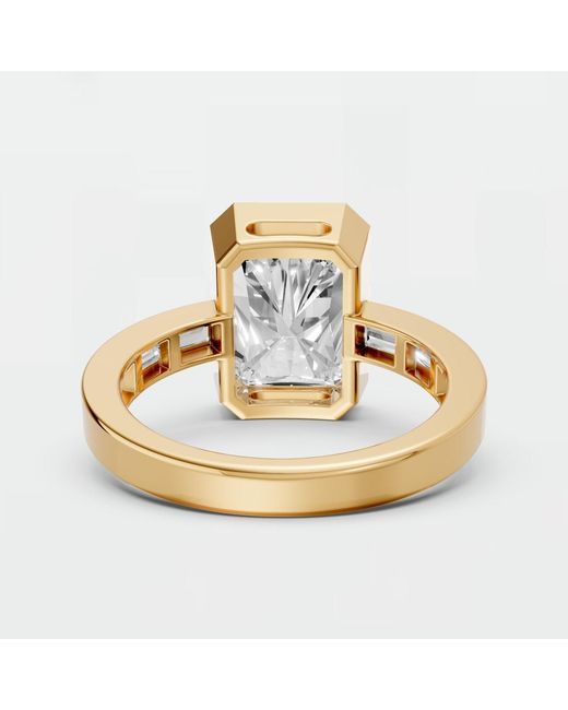 Aya Fine Jewelry Metallic Radiant Cut Lab Diamond Engagement Ring