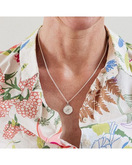 Dower & Hall Metallic Flying Swallow Talisman Necklace