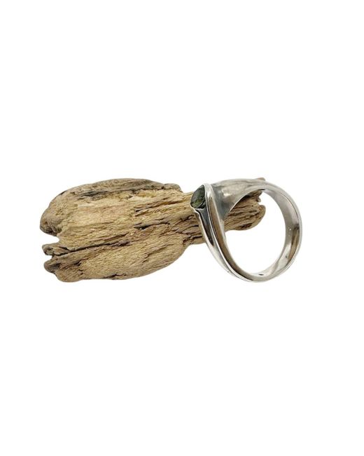 Tg-Jewellery by Tamara Gervasio White Fish Ring With Round Tourmaline Sterling