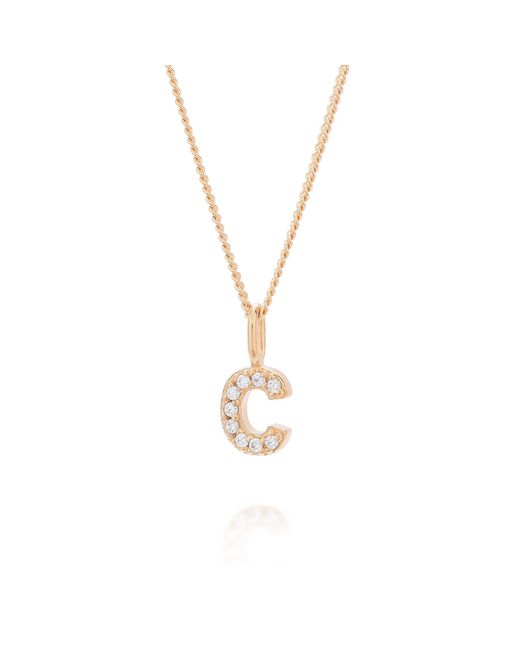 Nellou Jewellery Metallic Initial Sparkle Necklace Plated Sterling