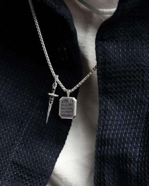 The Jewelz Metallic Dante's Dagger Sterling Pendant For Gifting for men