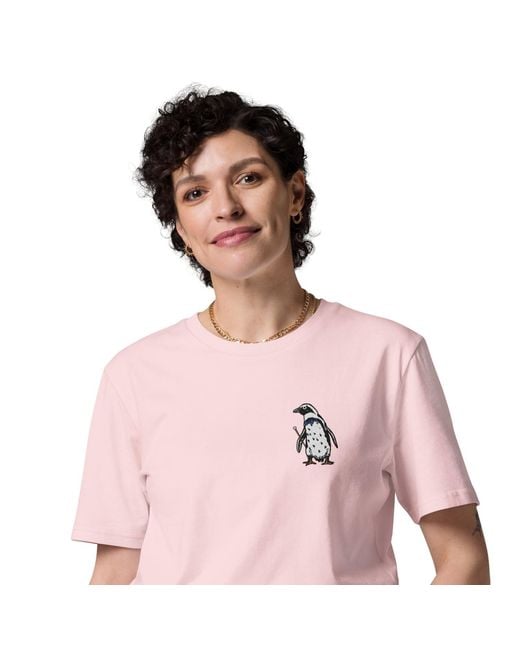 Anchor and Crew Pink Cotton Penguin Suit Actual Life Organic Cotton Embroidered T-Shirt