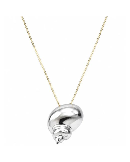 Eyeconic by Samar Ajram Metallic Shell Long Necklace