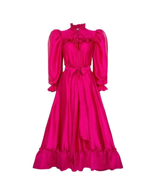 Lisa The Label Pink Le Jardin Long Plumerella Dress