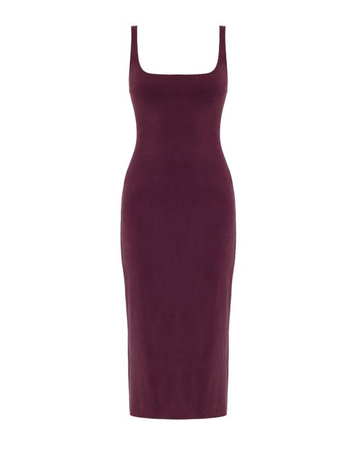 Undress Purple Olivia Grape Midi Bodycon Dress