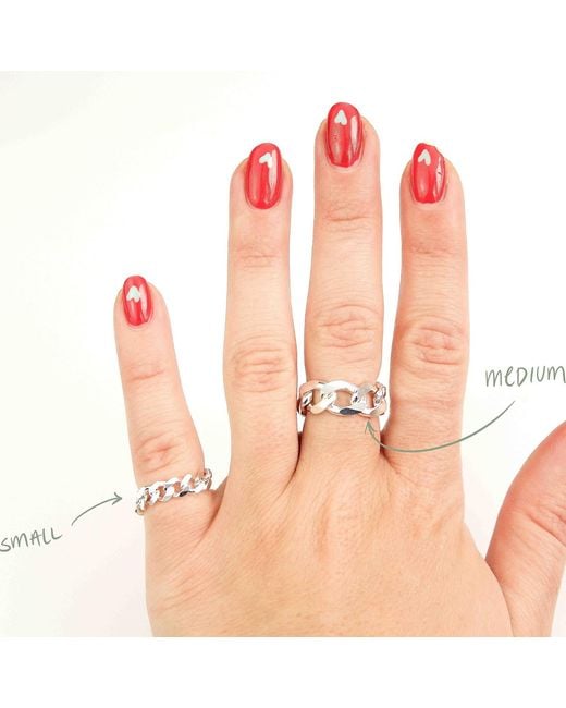 Karen Kriegel Metallic Curb Chain Ring