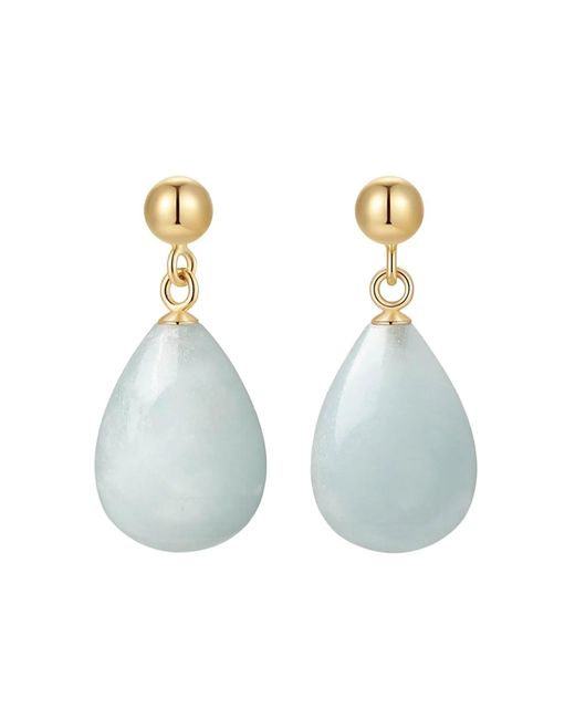 Katy Faye Blue Neutrals March Aquamarine Earrings
