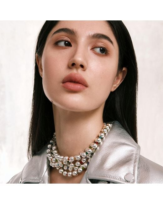 Saule Label Metallic Ilka Necklace Stack