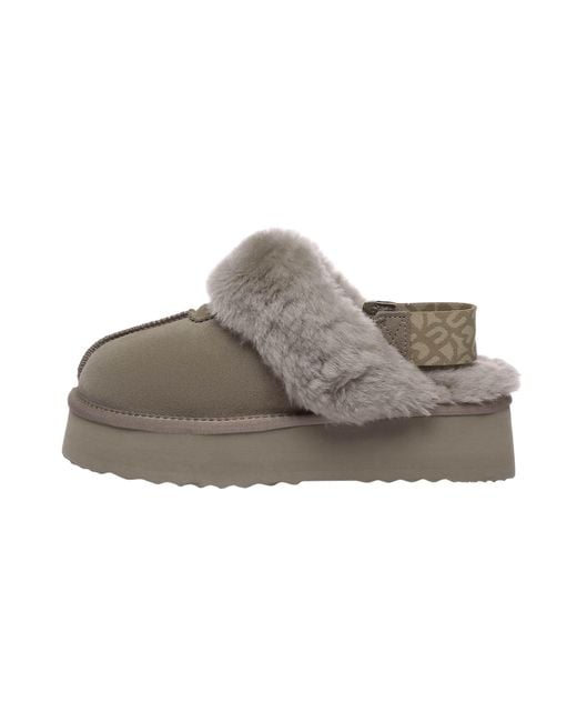 EverAu Australia Brown Wagtail Removable Strap Platform Slippers